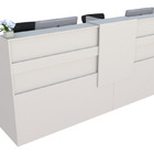 Balcão Em L Recepção Caixa 220cm Branco - Linha Premium  1.1