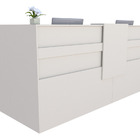 Balcão Em L Recepção Caixa 240cm Branco - Linha Premium  1.1