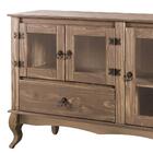 Balcão Em Madeira Maciça Com Pés 3 Portas E 1 Gaveta Mel