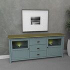 Balcão Em Madeira Maciça Lumière Cinza/pinus Cera