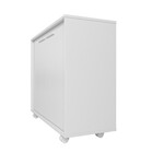 Balcão Em Mdp Com 2 Portas 2 Prateleiras E 4 Pés Com Rodízios