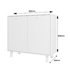 Balcão Em Mdp Com 2 Portas E 2 Prateleiras Brv Móveis