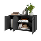 Balcão Em Mdp Com 3 Portas 1 Prateleira E 4 Pés Com Rodízios