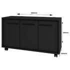 Balcão Em Mdp Com 3 Portas 1 Prateleira E 4 Pés Com Rodízios