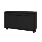 Balcão Em Mdp Com 3 Portas 1 Prateleira E 4 Pés Com Rodízios