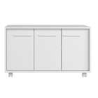 Balcão Em Mdp Com 3 Portas 1 Prateleira E 4 Pés Com Rodízios