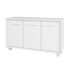 Balcão Em Mdp Com 3 Portas 1 Prateleira E 4 Pés Com Rodízios