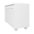 Balcão Em Mdp Com 3 Portas 1 Prateleira E 4 Pés Com Rodízios