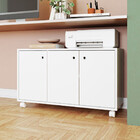 Balcão Em Mdp Com 3 Portas 1 Prateleira E 4 Pés Rodízio Brv M