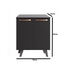 Balcão Emília Gabinete Armário Bancada Multiuso Com Tampo Coz