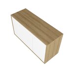 Balcão Escritório 3 Portas 1 Prateleira Em Mdp Lamina Mel/bra