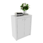 Balcão Escritório Com 2 Portas Multimóveis Cr25013 Branco