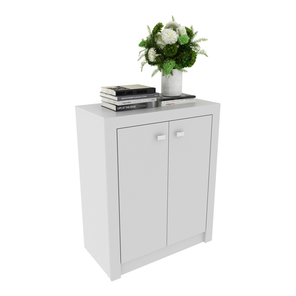 Balcão Escritório Com 2 Portas Multimóveis Cr25013 Branco