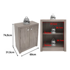 Balcão Escritório Com 2 Portas Multimóveis Cr25013 Carvalho