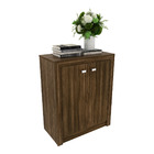 Balcão Escritório Com 2 Portas Multimóveis Cr25013 Nogal