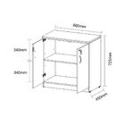 Balcão Escritório Com Chave 2 Portas 80cm Multimóveis Cr25158