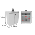 Balcão Escritório Com Chave Multimóveis Cr25046 Branco