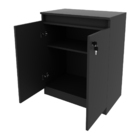 Balcão Escritório Com Chave Multimóveis Cr25046 Preto