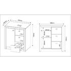 Balcão Escritório Multimóveis Cr25021 Nogal