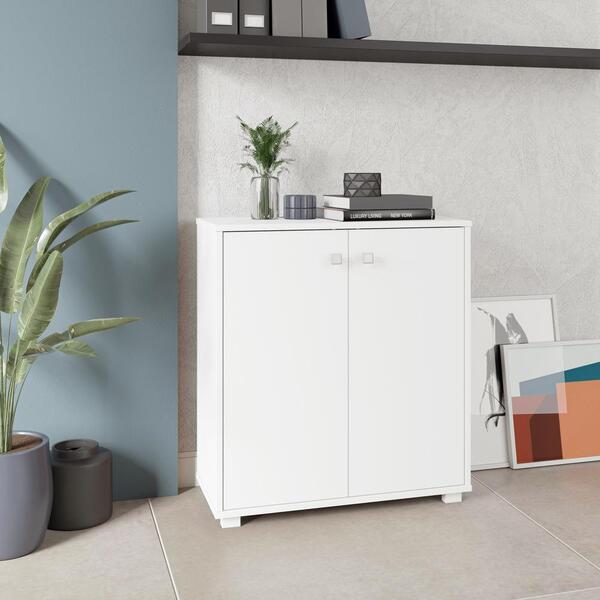 Balcão Escritório Multiuso 2 Portas Multimóveis Cr25072 Branco