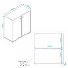 Balcão Escritório Multiuso 2 Portas Multimóveis Cr25072 Branco