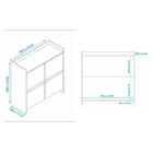 Balcão Escritório Multiuso 4 Portas Multimóveis Cr25117 Branc