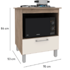 Balcão Espaço Forno Off White E Carvalho J Carvalho Móveis