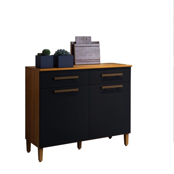 Balcão Fênix 02 Portas Arte Móveis Freijó/grafite