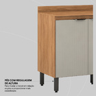 Balcão Firenze Pia 120cm 3 Portas 2 Gavetas Com Tampo Mdp - D