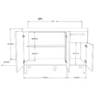 Balcão Flat De Cozinha Para Pia 3 Portas 1 Gaveta 1,16 Rorato