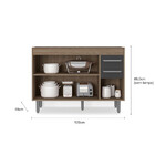 Balcão Flex Com 3 Portas E 2 Gavetas Sem Tampo Barcelona Cor