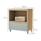 Balcão Forno 1 Gaveta Com Caixa Organizadora 80cm  100% Mdf M