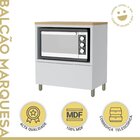 Balcão Forno 1 Gaveta Com Caixa Organizadora 80cm  100% Mdf M