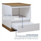 Balcão Forno 1 Gaveta Com Rodapé 70 Cm 100% Mdf Rainha Branco