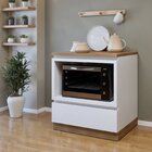 Balcão Forno 1 Gaveta Com Rodapé 70 Cm 100% Mdf Rainha Branco