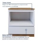 Balcão Forno 1 Gaveta Com Rodapé 70 Cm 100% Mdf Rainha Branco