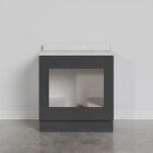 Balcão Forno De Embutir 80cm Com Tampo E Rodapé Ipanema Cabec