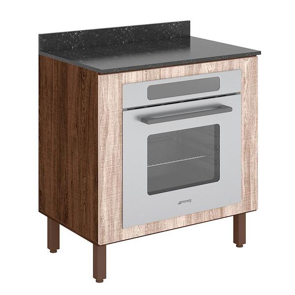 Balcão Forno De Embutir Kali Premium Com Tampo Mdf 15mm - Nic