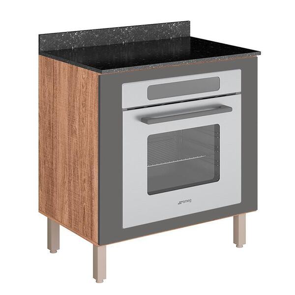 Balcão Forno De Embutir Kali Premium Com Tampo Mdf 25mm - Nic