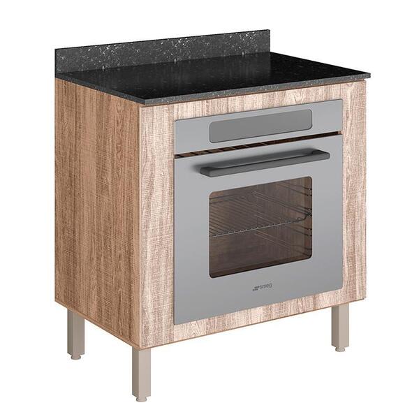 Balcão Forno De Embutir Kali Premium Com Tampo Mdf 25mm - Nic