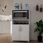 Balcao Forno E Microondas Branco Cor Branco Premium - Estilo