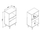 Balcão Forno E Microondas Retrô Movelbento