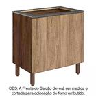Balcao Forno Embutido Com Tampo Cooktop 80cm Mdf Kali Nicioli