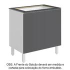Balcao Forno Embutido Com Tampo Cooktop 80cm Mdf Kali Nicioli