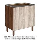 Balcao Forno Embutido Com Tampo Cooktop 80cm Mdf Kali Nicioli