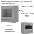 Balcao Forno Embutir Tampo Cooktop 80 Cm Americana Henn