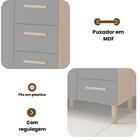 Balcão Fortaleza 3 Gavetas Para Pia 1,20 Mt Amêndoa Grafite