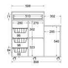 Balcao Fruteira Cozinha 2 Portas 89 Cm Mf185 Dtall