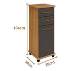 Balcão Fruteira De Cozinha 1 Porta 2 Gavetas Tokio Arte Móveis