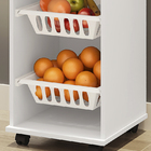 Balcão Fruteira Eva Com Rodízios Cestinha E Tampo De 25mm Bra